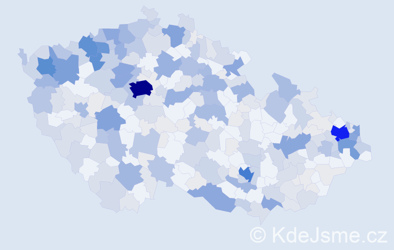 Příjmení: 'Tóthová', počet výskytů 1054 v celé ČR