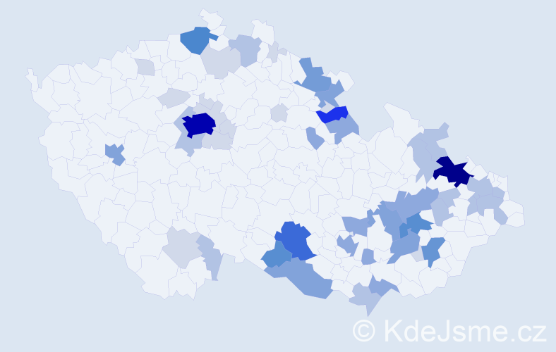 Příjmení: 'Pola', počet výskytů 161 v celé ČR