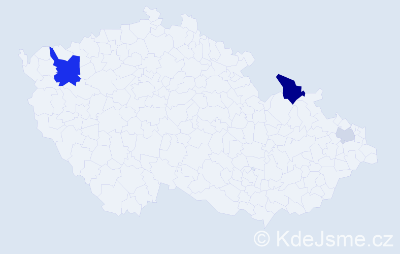 Příjmení: 'Darulová', počet výskytů 8 v celé ČR
