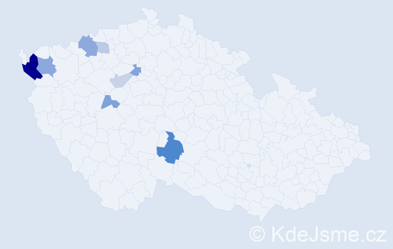 Příjmení: 'Čeháková', počet výskytů 18 v celé ČR
