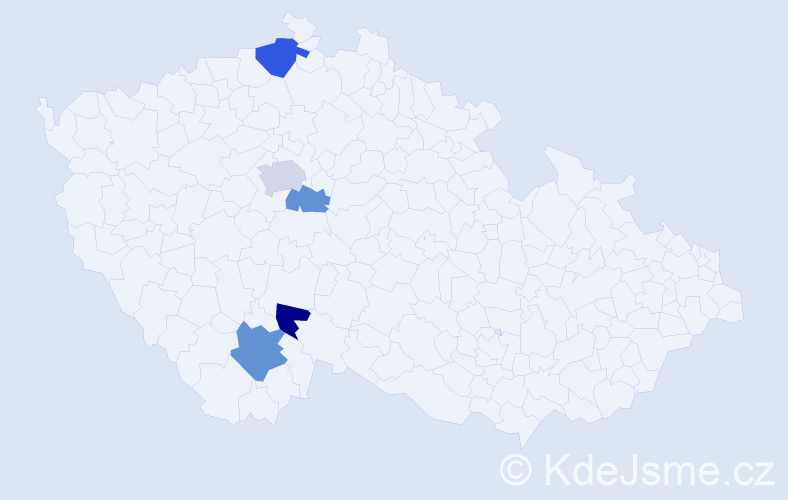 Příjmení: 'Starčevská', počet výskytů 8 v celé ČR