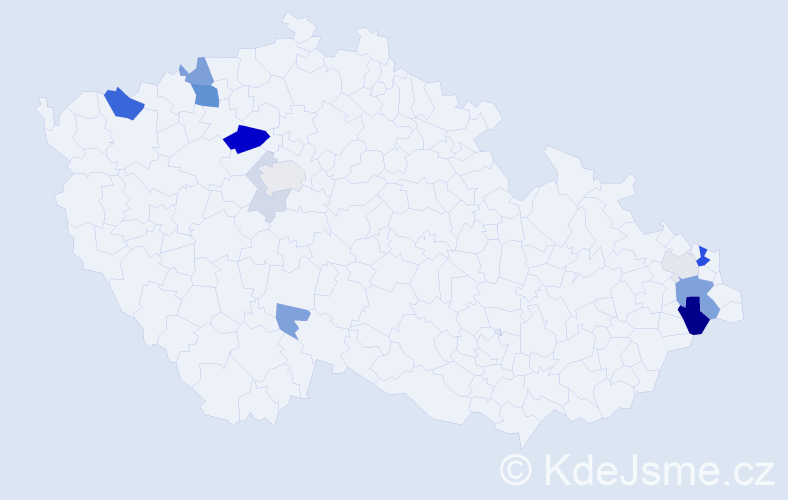 Příjmení: 'Fedič', počet výskytů 34 v celé ČR