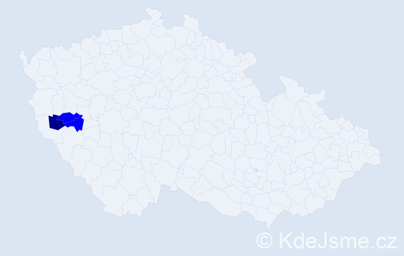 Příjmení: 'Bagoš', počet výskytů 4 v celé ČR