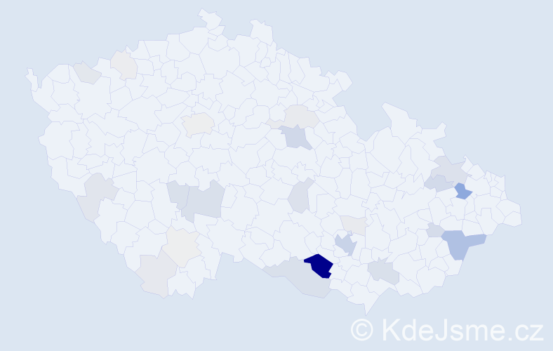 Příjmení: 'Stix', počet výskytů 105 v celé ČR