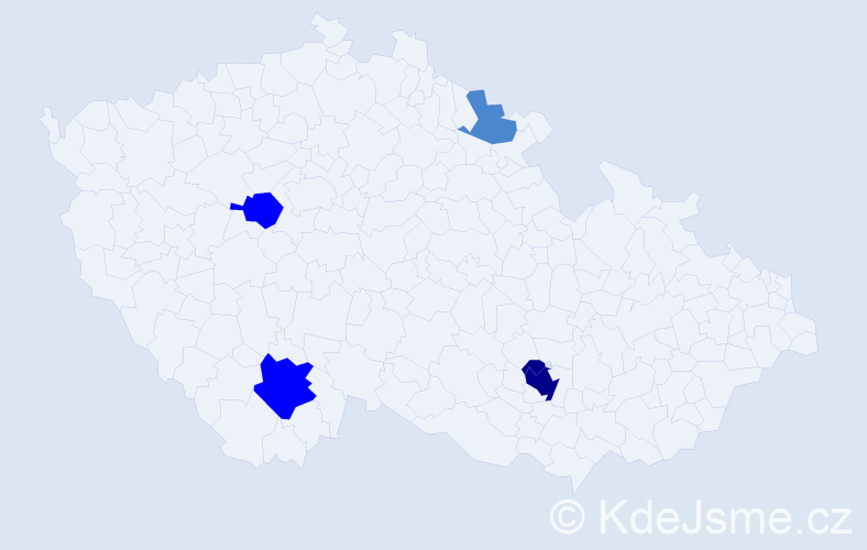 Příjmení: 'Mylbachr', počet výskytů 11 v celé ČR
