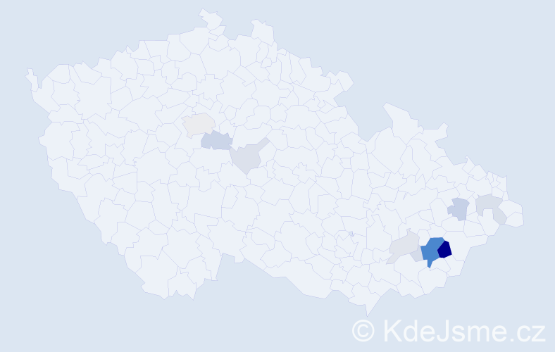 Příjmení: 'Mahďáková', počet výskytů 41 v celé ČR