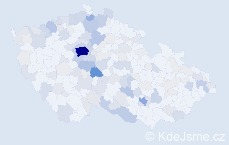Příjmení: 'Kulíková', počet výskytů 407 v celé ČR