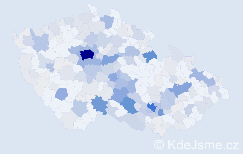 Příjmení: 'Holoubek', počet výskytů 938 v celé ČR