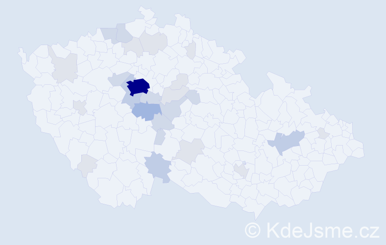 Příjmení: 'Leblová', počet výskytů 72 v celé ČR