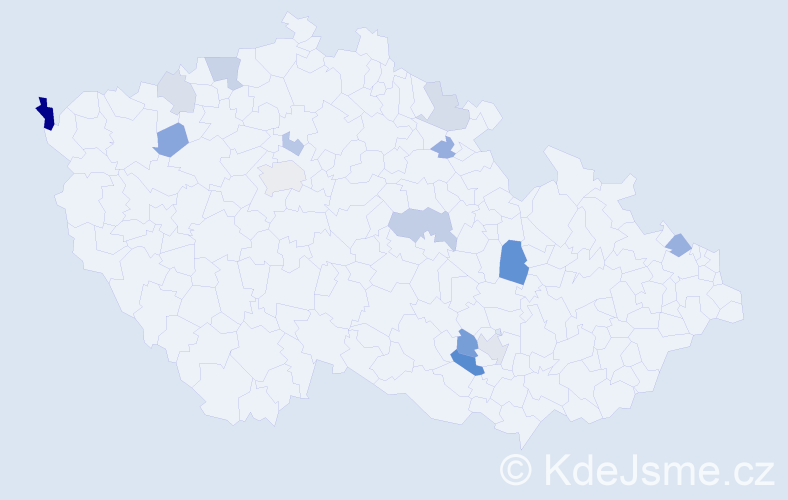 Příjmení: 'Sachs', počet výskytů 28 v celé ČR