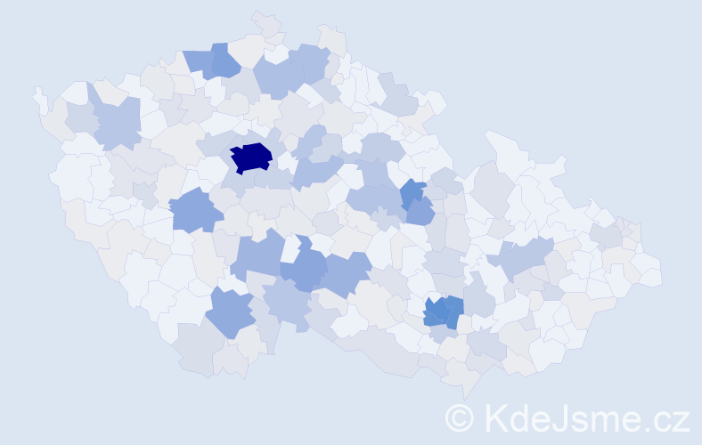Příjmení: 'Severa', počet výskytů 828 v celé ČR