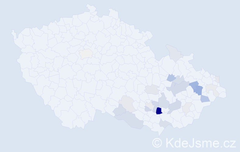 Příjmení: 'Šebečková', počet výskytů 59 v celé ČR