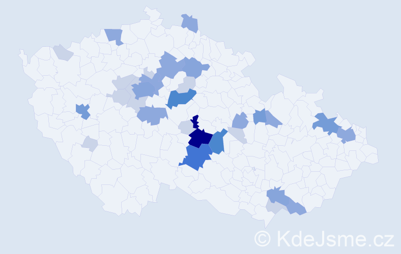 Příjmení: 'Dajčová', počet výskytů 81 v celé ČR