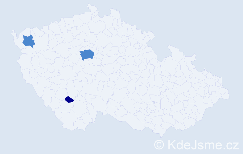 Příjmení: 'Urchsová', počet výskytů 5 v celé ČR