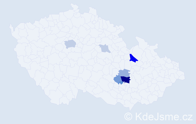 Příjmení: 'Riznerová', počet výskytů 20 v celé ČR