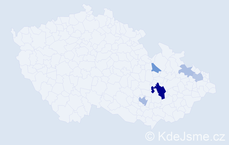 Příjmení: 'Bartlík', počet výskytů 14 v celé ČR