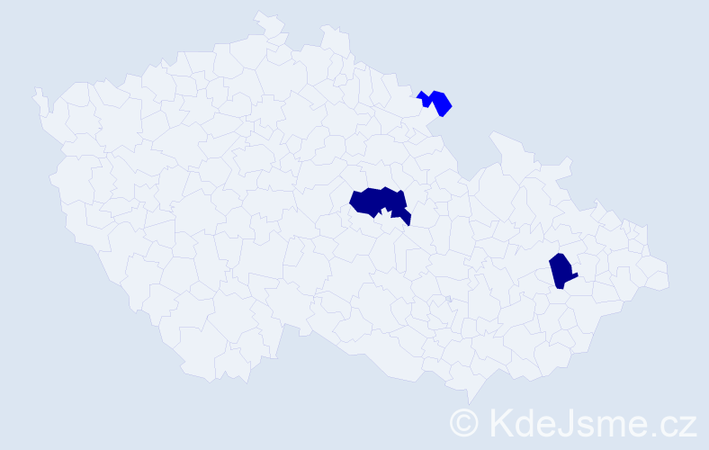 Příjmení: 'Kosarová', počet výskytů 5 v celé ČR