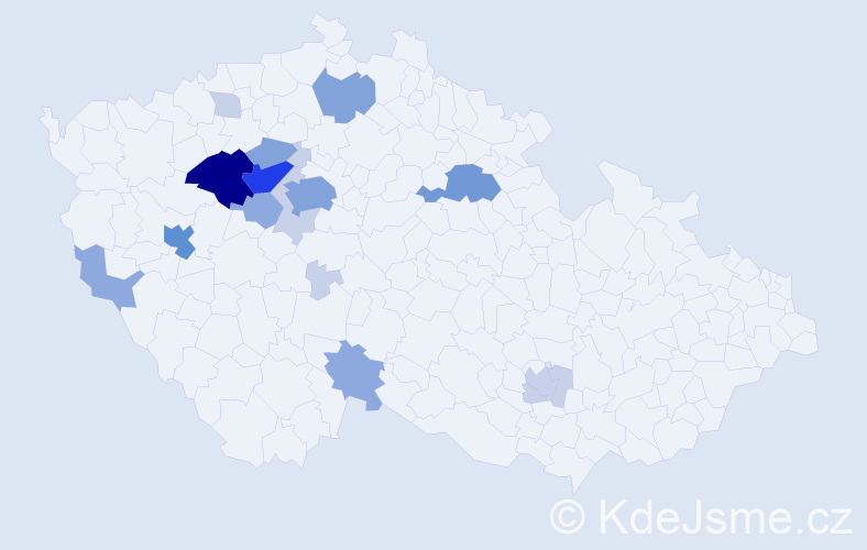 Příjmení: 'Kolbek', počet výskytů 50 v celé ČR