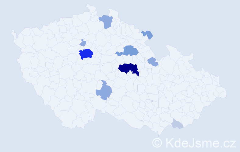Příjmení: 'Kapitolová', počet výskytů 32 v celé ČR