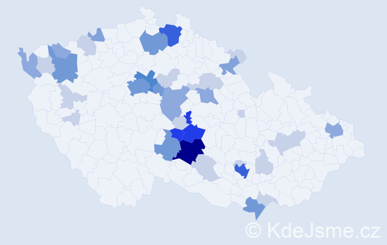 Příjmení: 'Duchanová', počet výskytů 107 v celé ČR
