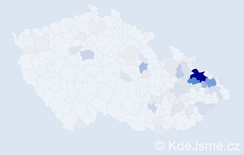 Příjmení: 'Černínová', počet výskytů 292 v celé ČR