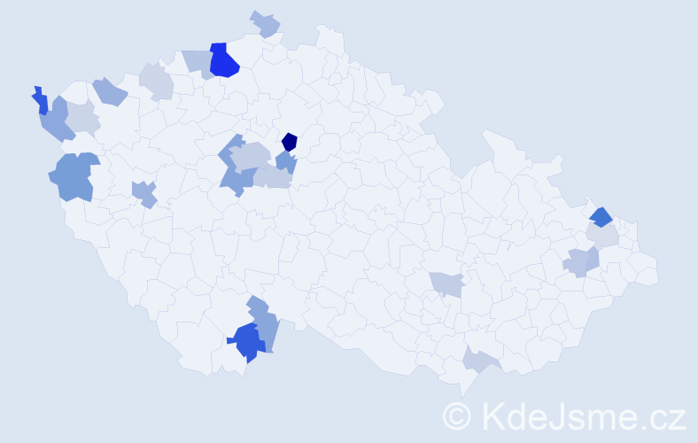 Příjmení: 'Bernhardt', počet výskytů 63 v celé ČR