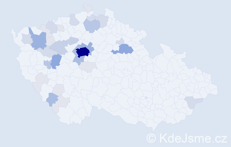 Příjmení: 'Zátková', počet výskytů 109 v celé ČR