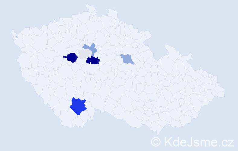 Příjmení: 'Kerles', počet výskytů 13 v celé ČR