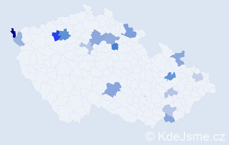 Příjmení: 'Arvayová', počet výskytů 23 v celé ČR