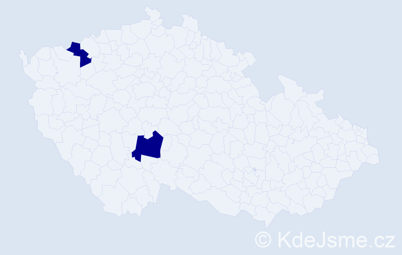 Příjmení: 'Sekeliová', počet výskytů 2 v celé ČR