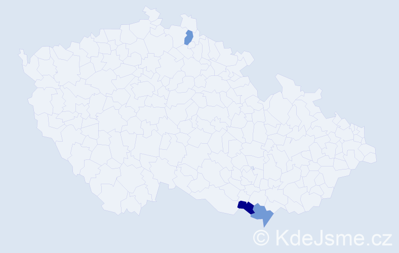Příjmení: 'Drillichová', počet výskytů 3 v celé ČR