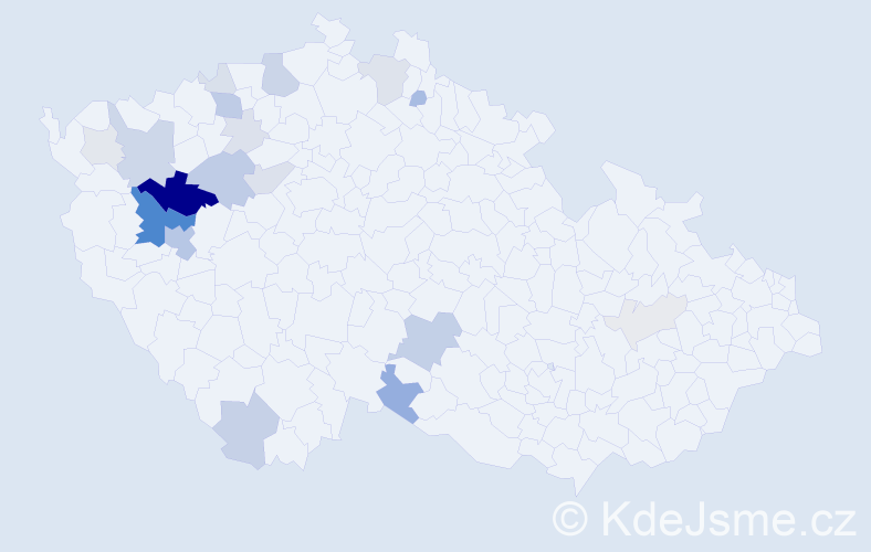 Příjmení: 'Čásová', počet výskytů 65 v celé ČR