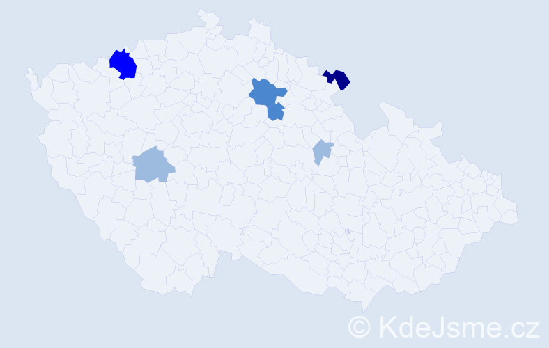 Příjmení: 'Kopánek', počet výskytů 13 v celé ČR