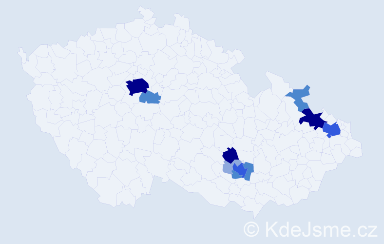 Příjmení: 'Parysová', počet výskytů 29 v celé ČR