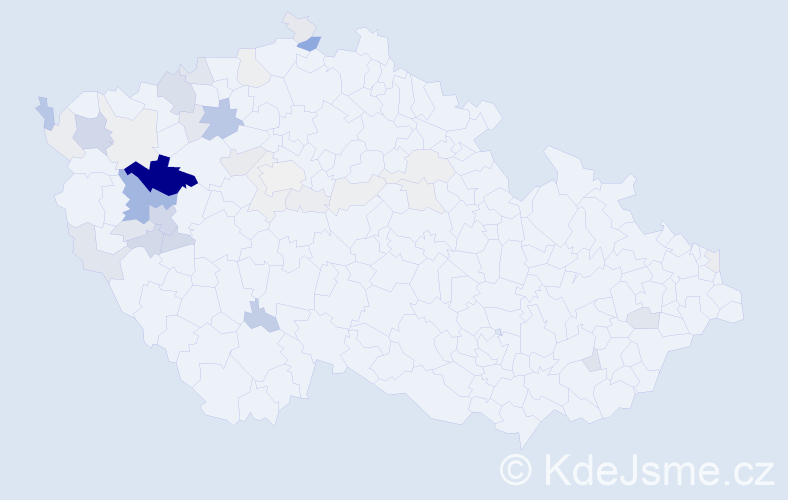 Příjmení: 'Moule', počet výskytů 114 v celé ČR