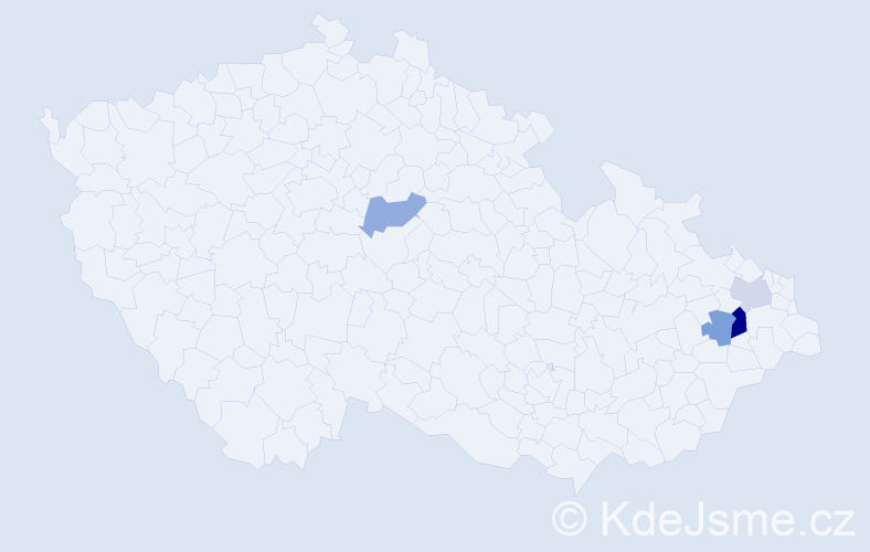 Příjmení: 'Heláková', počet výskytů 12 v celé ČR