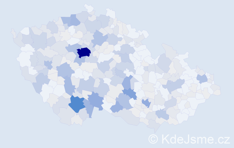 Příjmení: 'Michal', počet výskytů 1159 v celé ČR