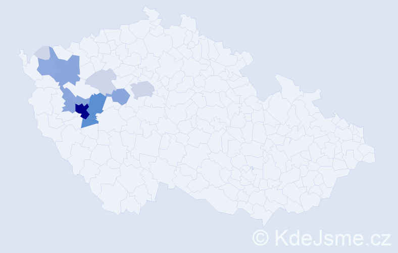 Příjmení: 'Fastová', počet výskytů 40 v celé ČR