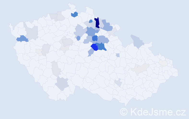 Příjmení: 'Jezdinská', počet výskytů 141 v celé ČR