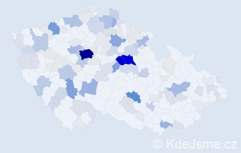 Příjmení: 'Kožená', počet výskytů 383 v celé ČR
