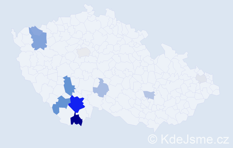 Příjmení: 'Plávková', počet výskytů 29 v celé ČR