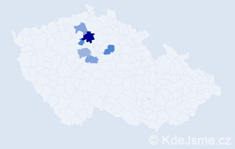 Příjmení: 'Weidenhofferová', počet výskytů 15 v celé ČR