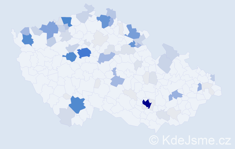 Příjmení: 'Kroka', počet výskytů 395 v celé ČR
