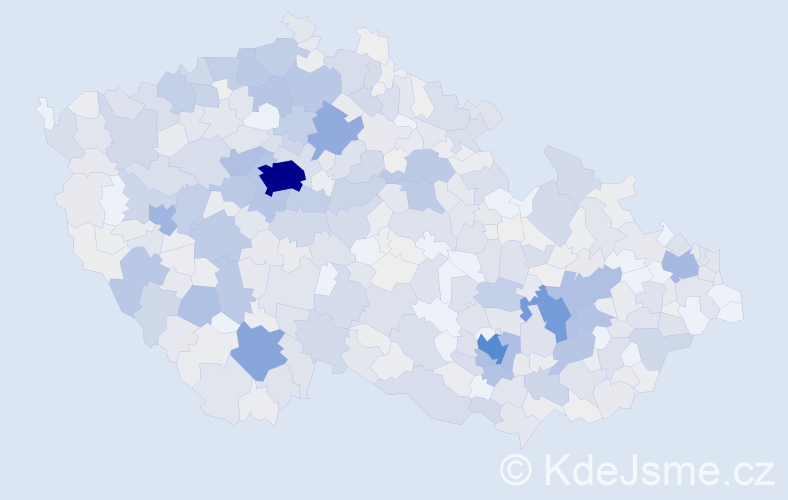 Příjmení: 'Kroupa', počet výskytů 2729 v celé ČR
