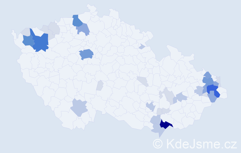 Příjmení: 'Bílská', počet výskytů 112 v celé ČR
