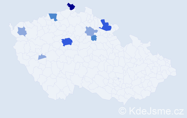 Příjmení: 'Dreveniaková', počet výskytů 18 v celé ČR