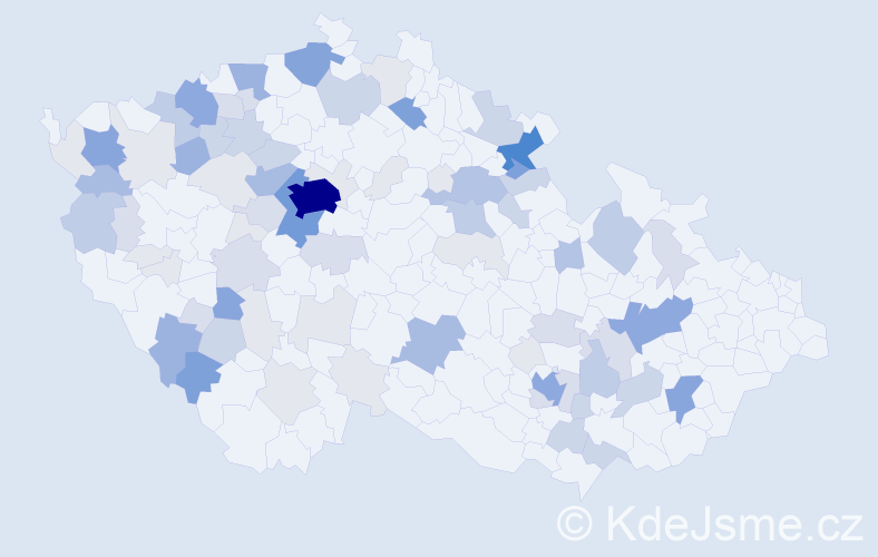Příjmení: 'Vinterová', počet výskytů 311 v celé ČR