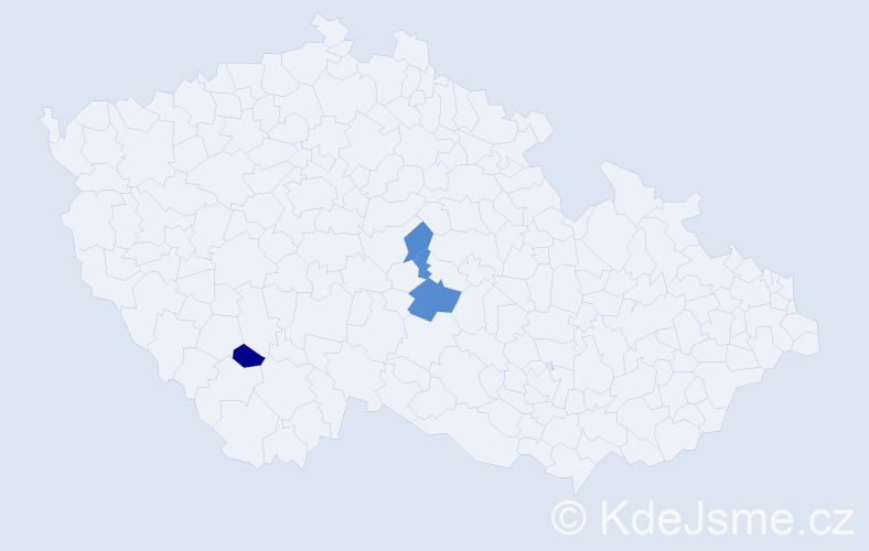 Příjmení: '"Bach Dinh"', počet výskytů 4 v celé ČR