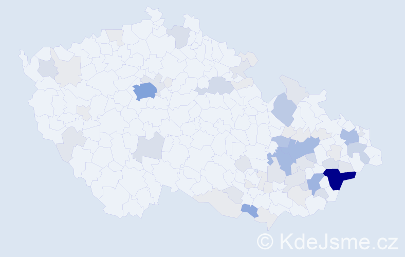 Příjmení: 'Babica', počet výskytů 219 v celé ČR