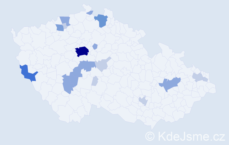 Příjmení: 'Kuranda', počet výskytů 46 v celé ČR